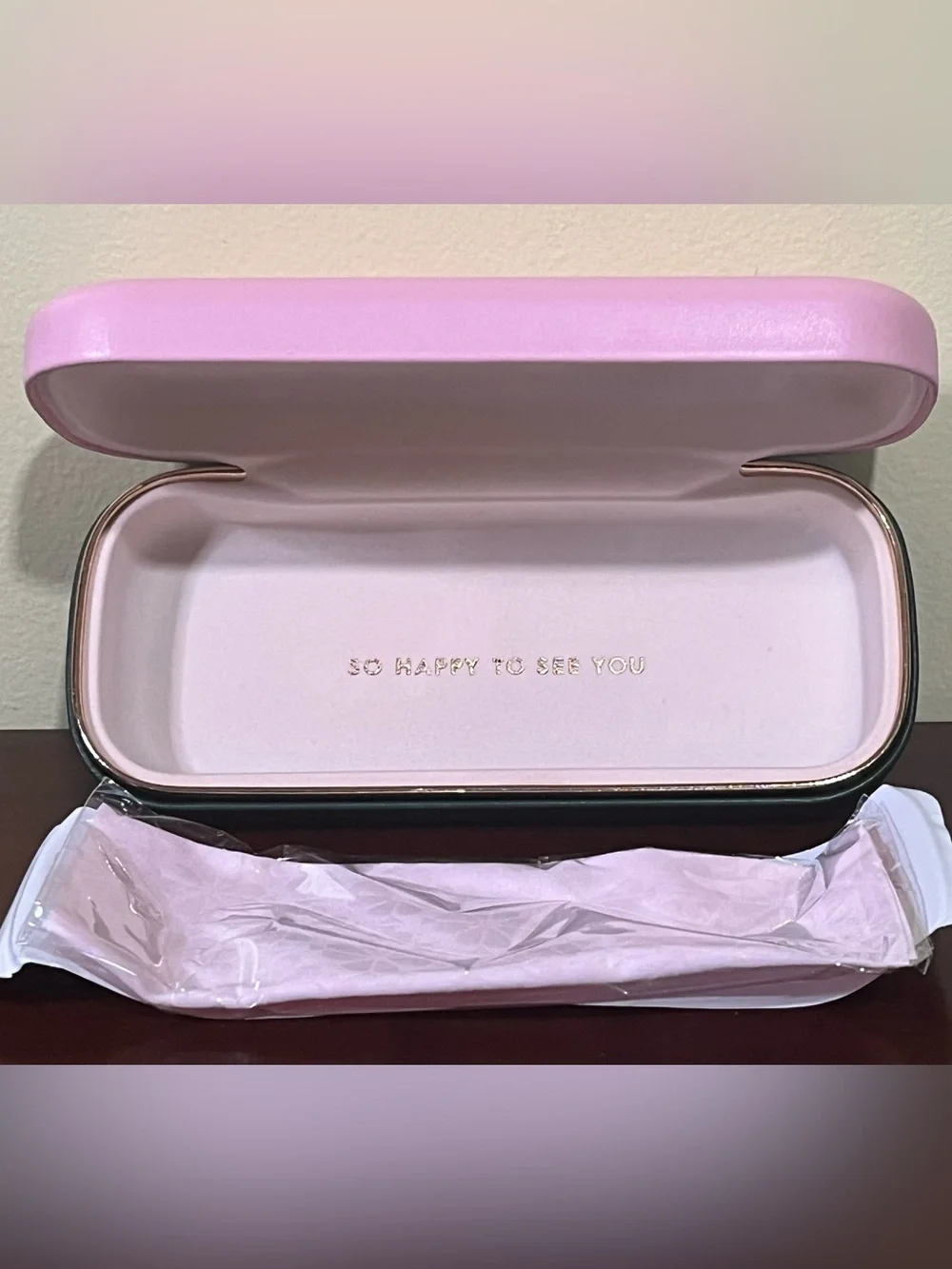 kate spade Pink Eyeglass Case with Gold Logo